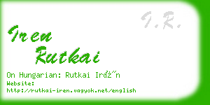 iren rutkai business card